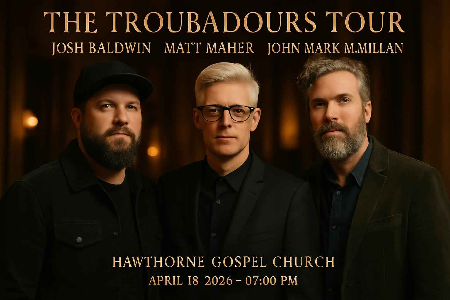 the-troubadours-tour-josh-baldwin-matt-maher-john-mark-mcmillan-hawthorne-gospel-church