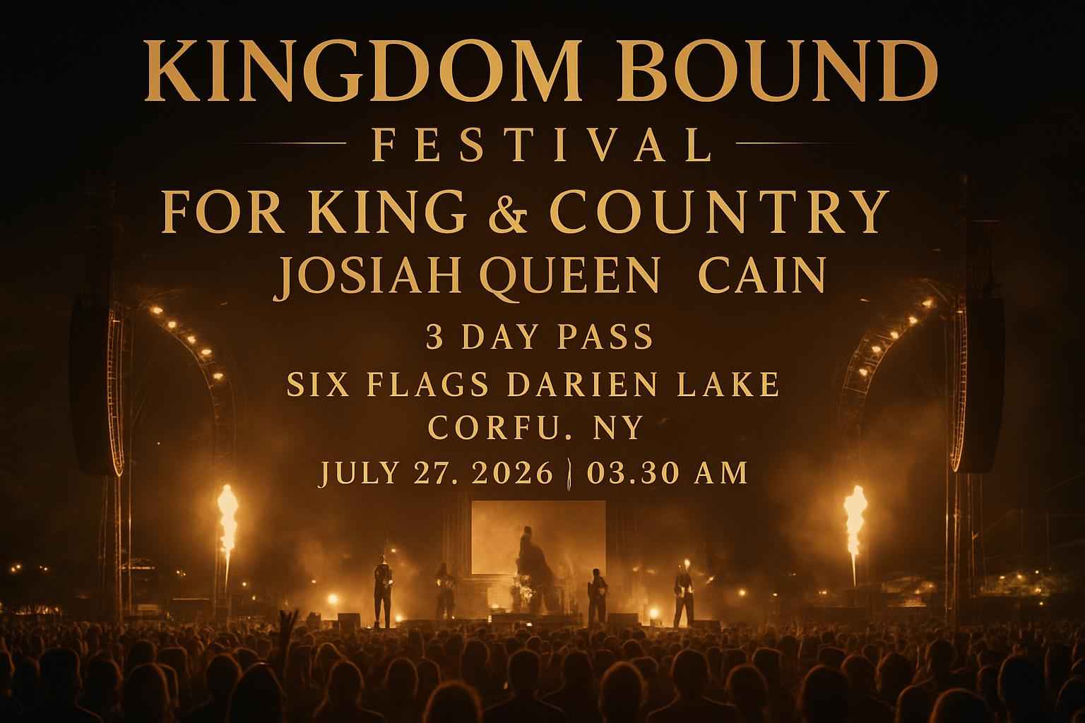 kingdom-bound-festival-for-king-and-country-josiah-queen-cain-3-day-pass-six-flags-darien-lake