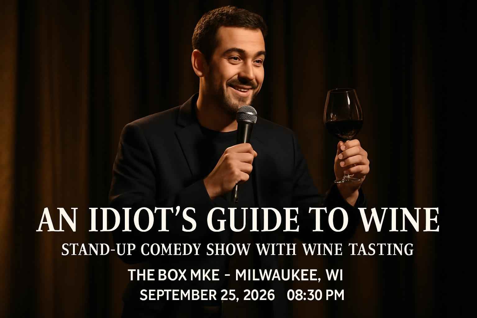an-idiot-s-guide-to-wine-stand-up-comedy-show-with-wine-tasting-the-box-mke