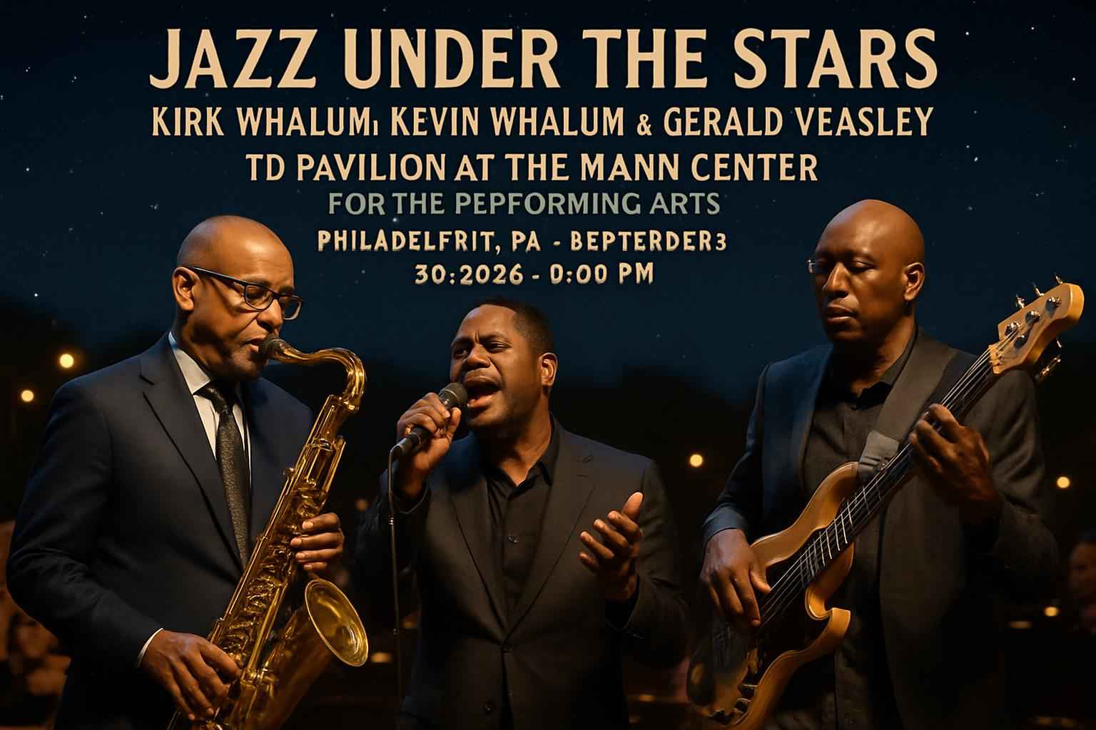 jazz-under-the-stars-kirk-whalum-kevin-whalum-gerald-veasley-td-pavilion-at-the-mann-center-for-the-performing-arts