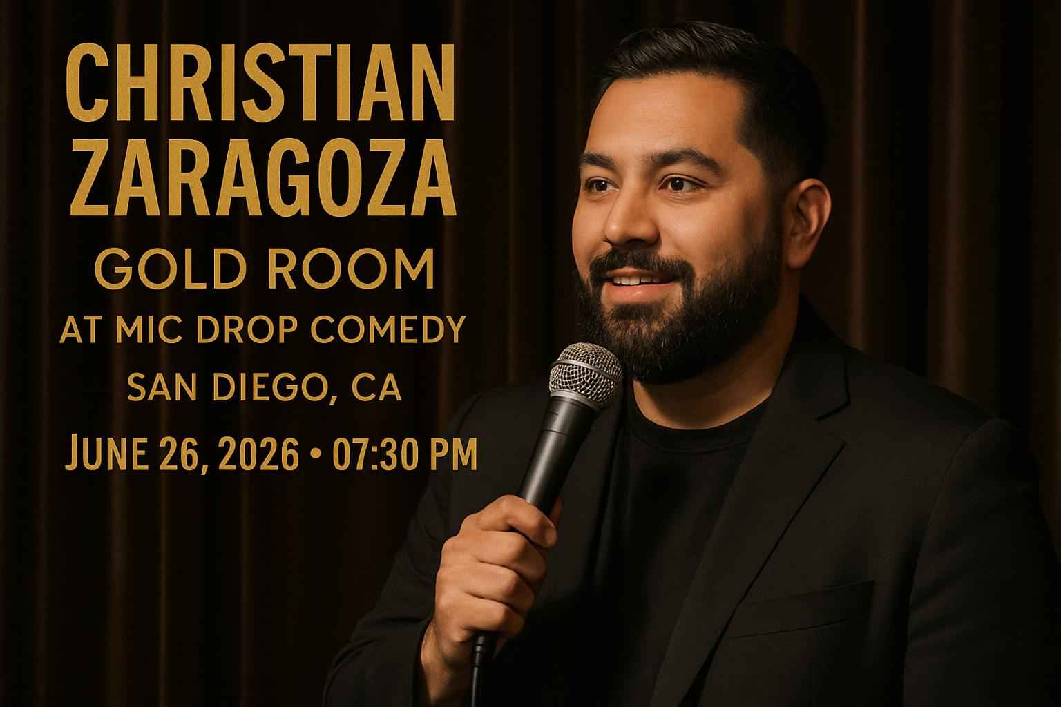 christian-zaragoza-gold-room-at-mic-drop-comedy