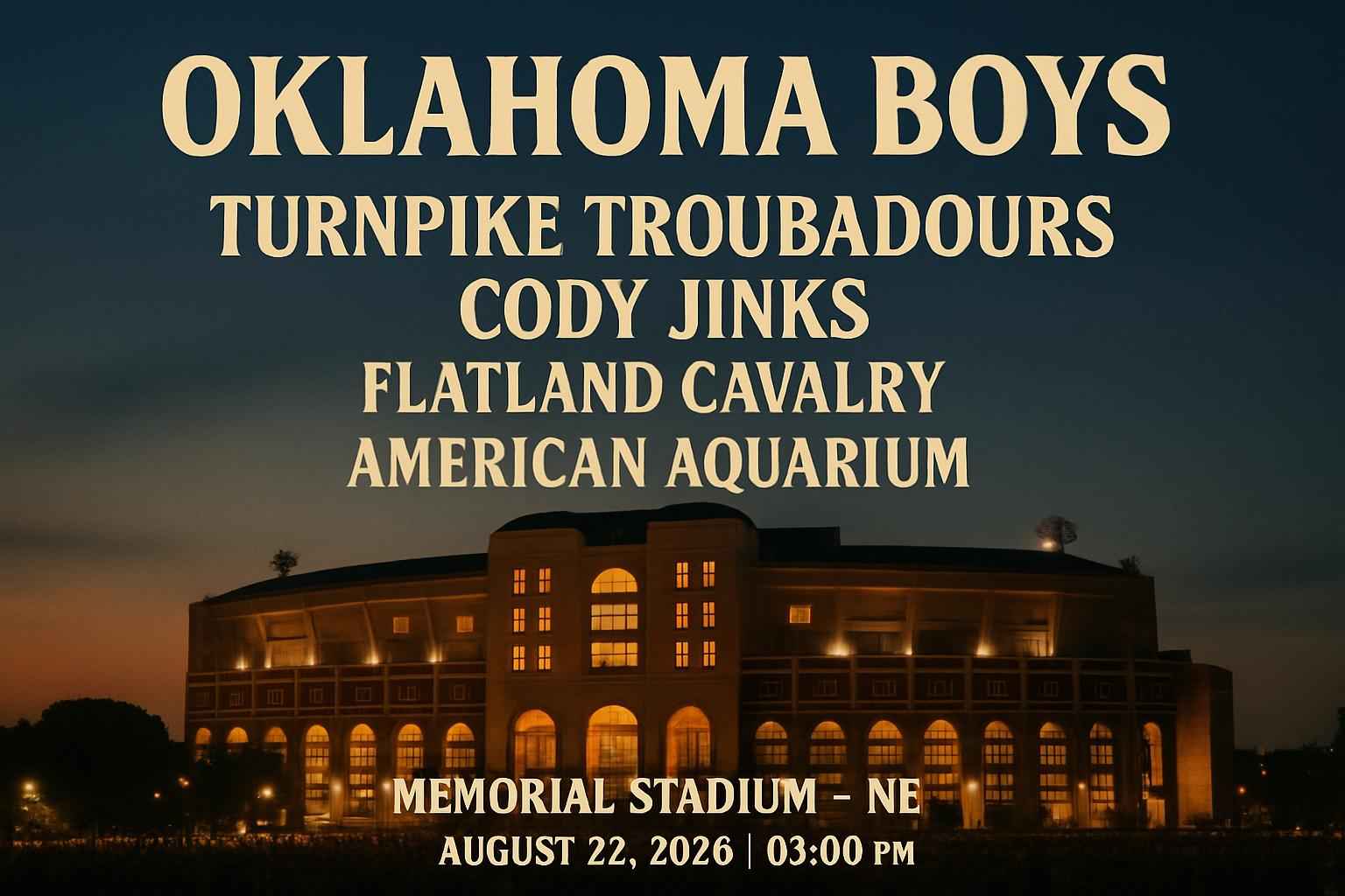 oklahoma-boys-turnpike-troubadours-cody-jinks-flatland-cavalry-american-aquarium-memorial-stadium-ne