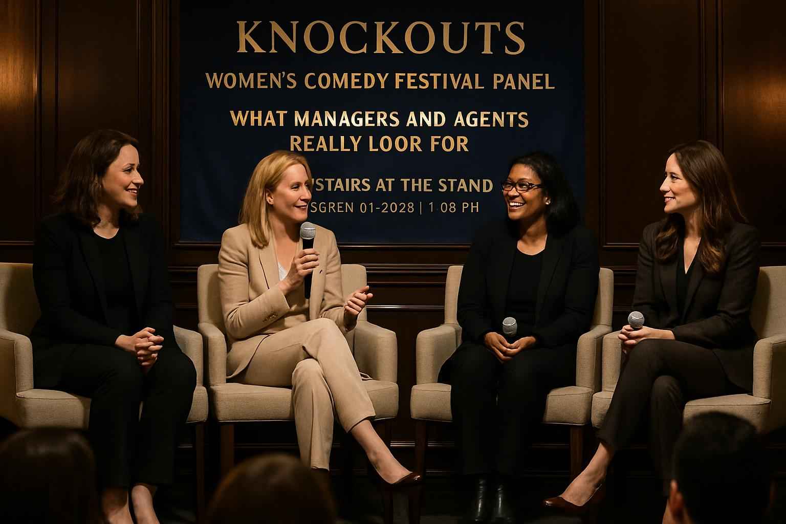 knockouts-women-s-comedy-festival-panel-what-managers-and-agents-really-look-for-upstairs-at-the-stand