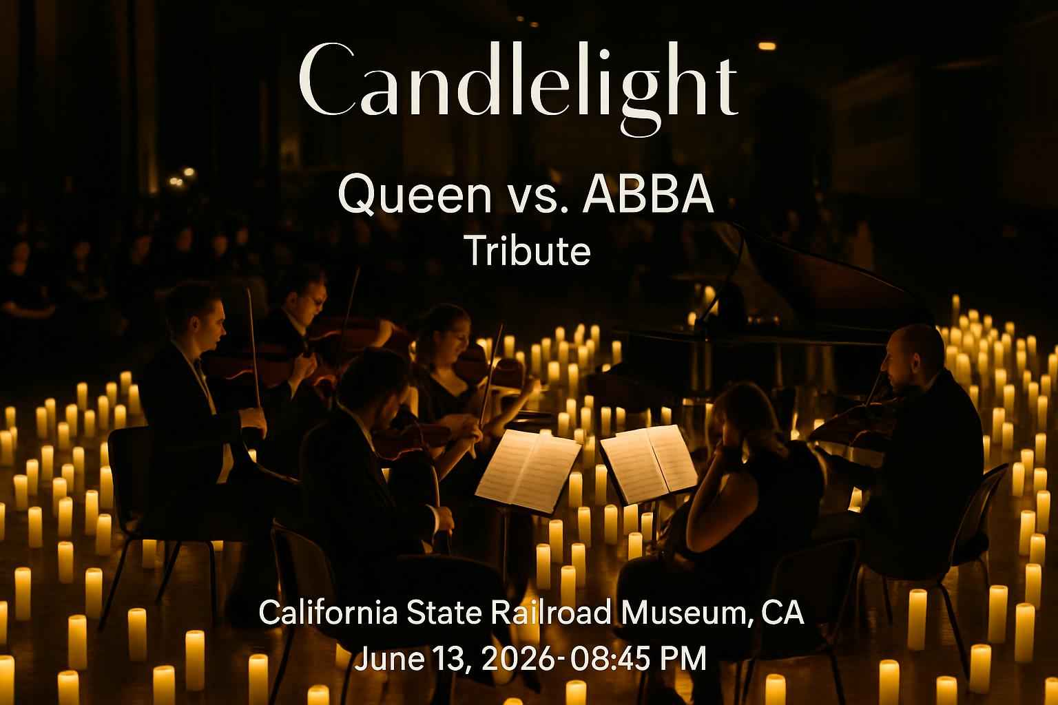 candlelight-queen-vs-abba-tribute-california-state-railroad-museum