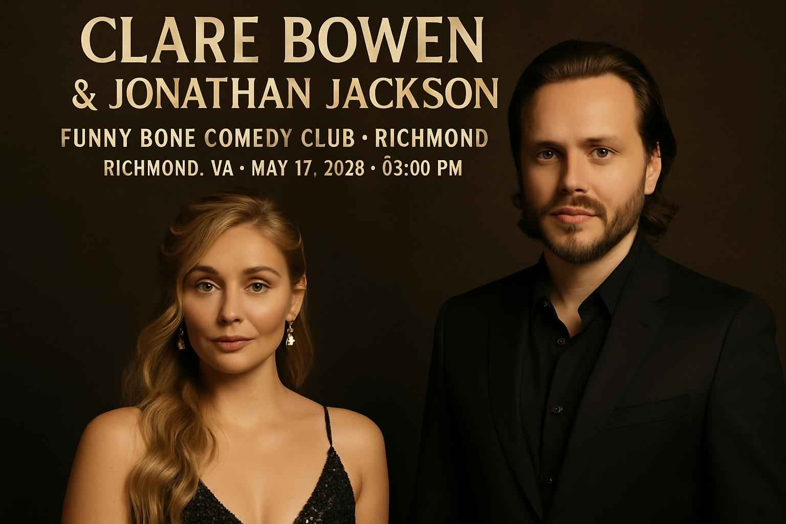clare-bowen-jonathan-jackson-funny-bone-comedy-club-richmond