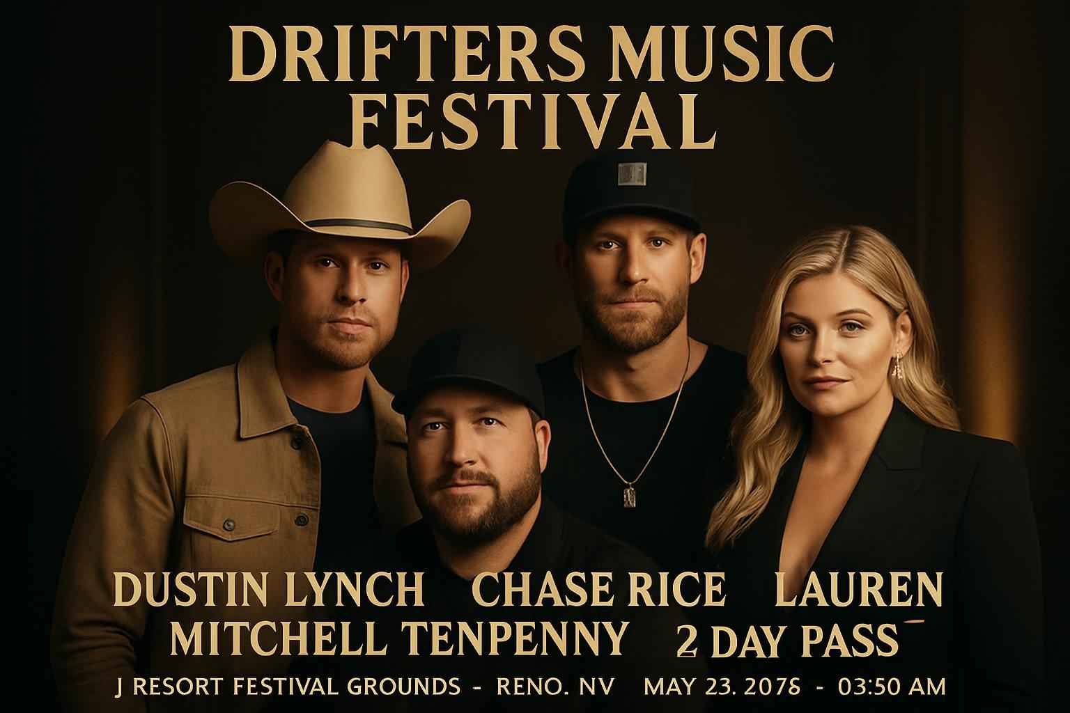 drifters-music-festival-dustin-lynch-chase-rice-mitchell-tenpenny-lauren-alaina-2-day-pass-j-resort-festival-grounds