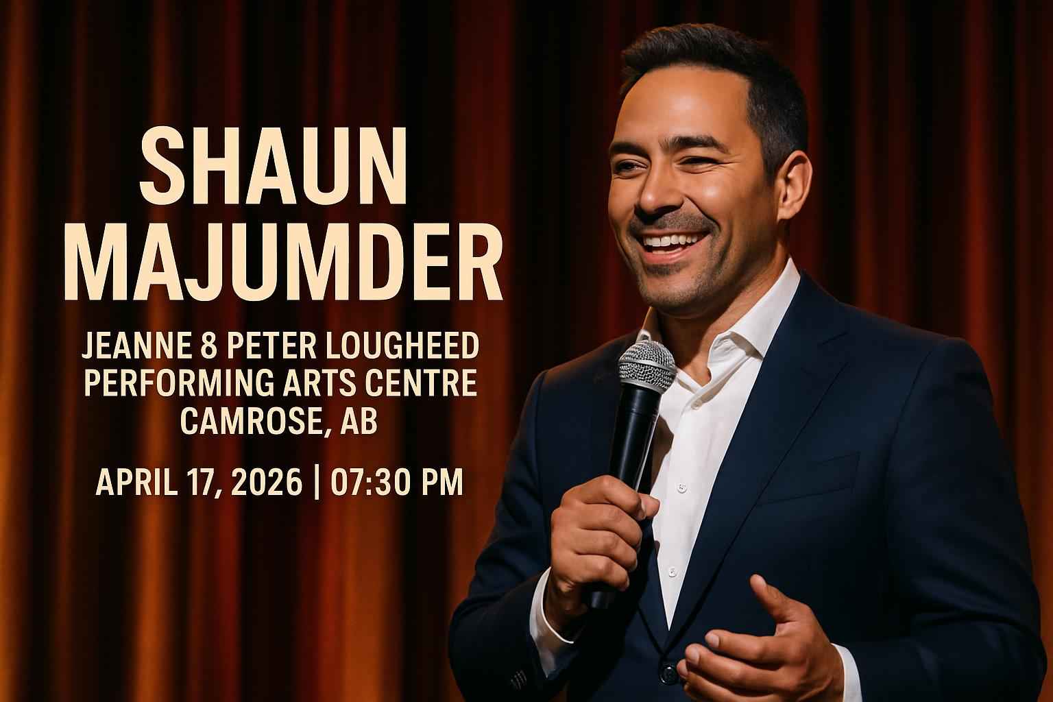 shaun-majumder-jeanne-peter-lougheed-performing-arts-centre