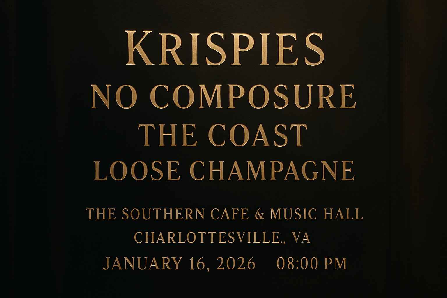 krispies-no-composure-the-coast-loose-champagne-the-southern-cafe-music-hall